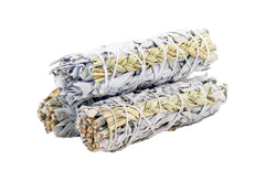 WHITE SAGE AND SWEETGRASS 4" SMUDGE