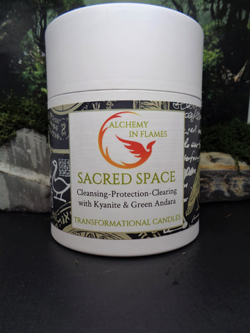 SACRED SPACE MERCURY GLASS CANDLE