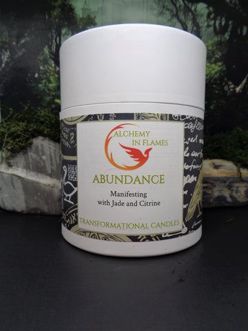 ABUNDANCE MERCURY GLASS CANDLE