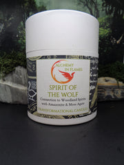 SPIRIT OF THE WOLF MERCURY GLASS CANDLE