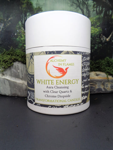 WHITE ENERGY MERCURY GLASS CANDLE