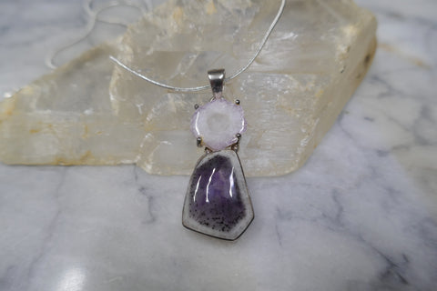 SUPER 7 AND AMETHYST STAGTITE SLICE