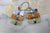 TRIPLE KYANITE AND PERIDOT PENDANT HOOK EARRINGS