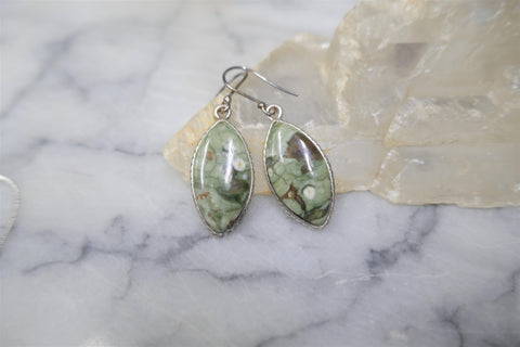 RAINFOREST RHYOLITE HOOK EARRINGS