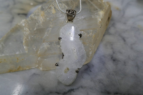 QUARTZ STALACTITE SLICE TRIO