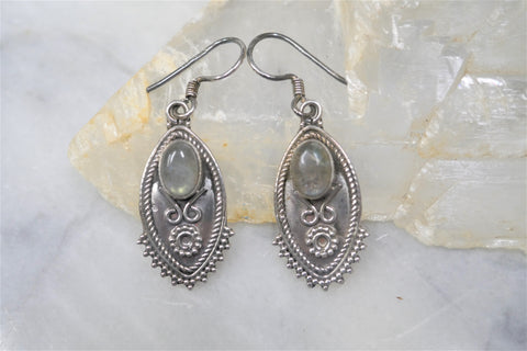 LABRADORITE HOOK EARRINGS