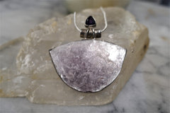 LEPIDOLITE AND AMETHYST PENDANT