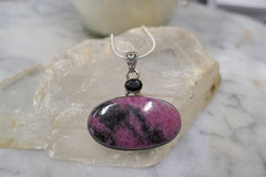 MANGANISE IN RHODOCROSITE PENDANT