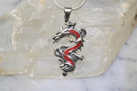 DRAGON WITH RED CORAL
