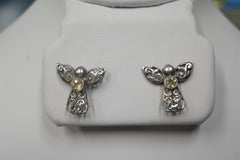 CITRINE ANGEL POST EARRINGS