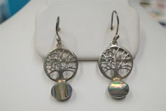 ABALONE TREE OF LIFE HOOK EARRINGS