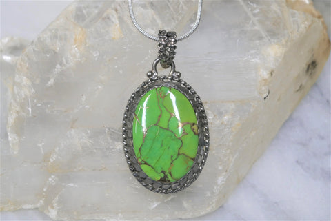 GREEN COPPER TURQUOISE PENDANT